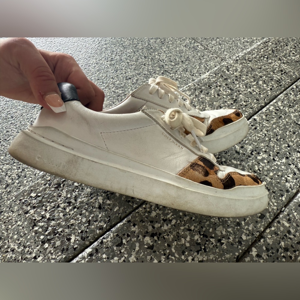 Cole Haan Women's White and Brown Sneakers - Picture 5 of 10